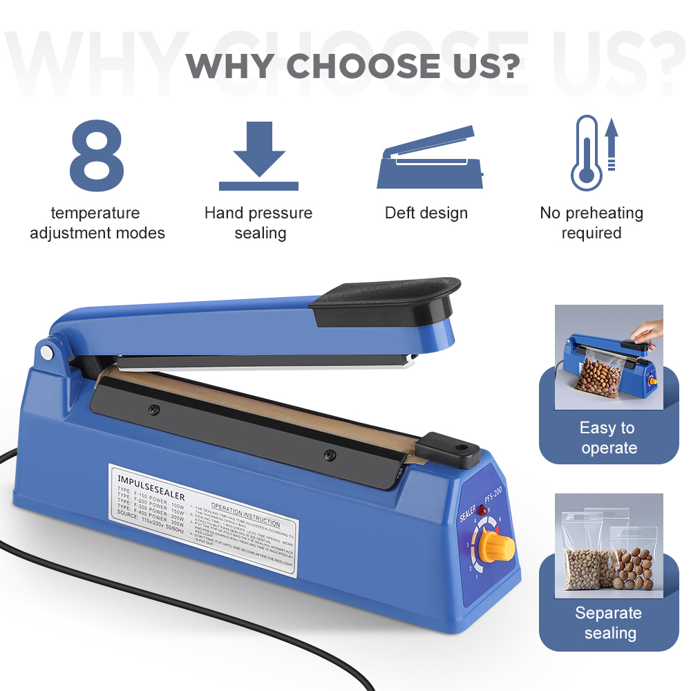 Impulse Sealer Machine Kitchen - огляд і ціна Plastic Bag Impulse Heat Sealer