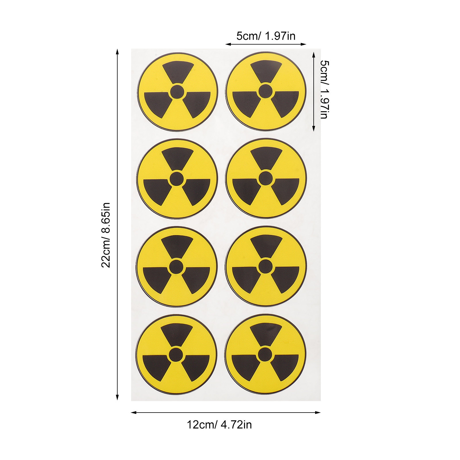 24Pcs Radiation Warning Sticke - огляд і ціна Lab Equipment
