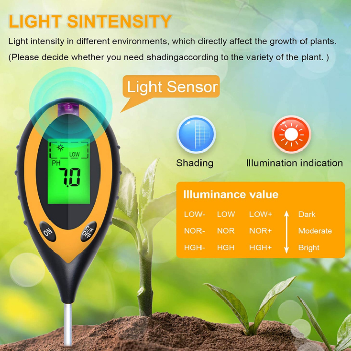 4 in 1 PH Light Temp Moisture  - огляд і ціна Ph Meter Digital Water Tester
