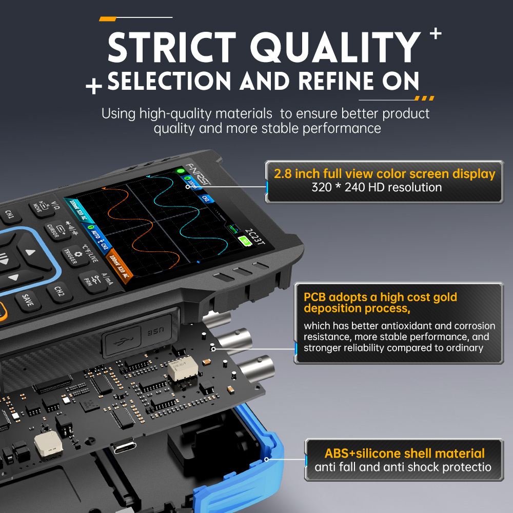 FNIRSI 2C23T Handheld Digital  - огляд і ціна Fnirsi Digital Oscilloscope Handheld